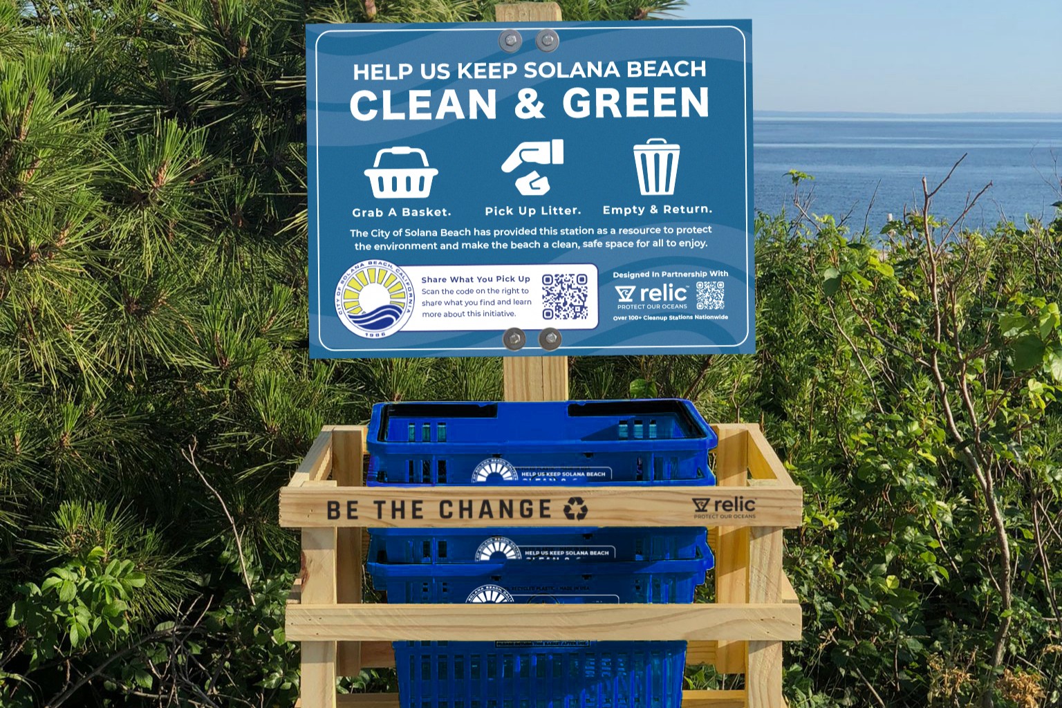 New Fletcher Cove Beach Cleanup Stations