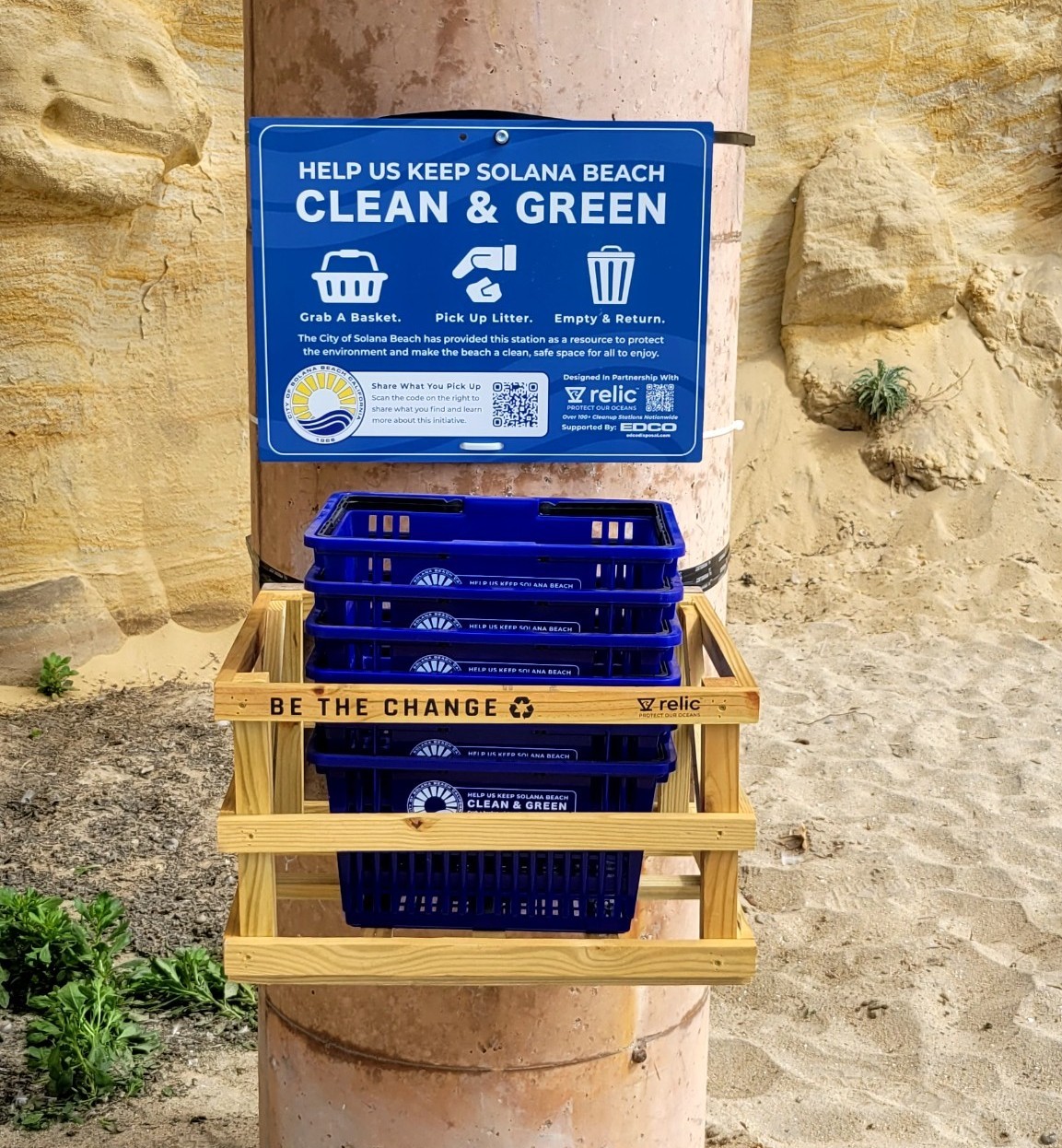 Beach Cleanup Station Seascape