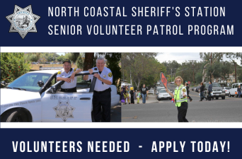 Volunteers needed for North County Sheriff’s Station Senior Volunteer Patrol program